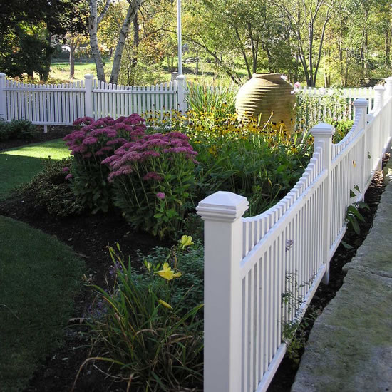 Image of residential vinyl fence